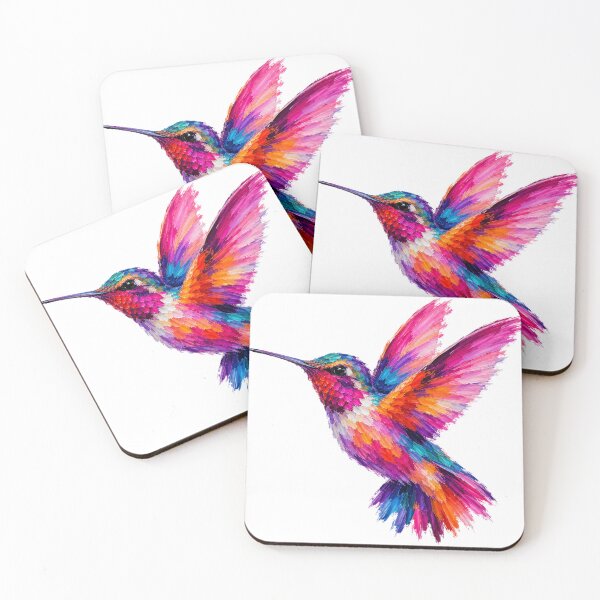 Item preview, Neon Wings – Vibrant Hummingbird Art designed and sold by byaga.