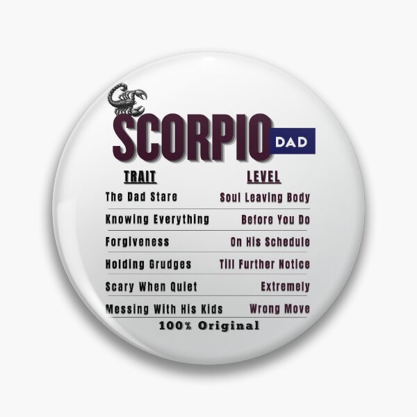 Item preview, Scorpio Dad Traits - Humorous Zodiac Father's Day Gift designed and sold by ZenWealthDesign.