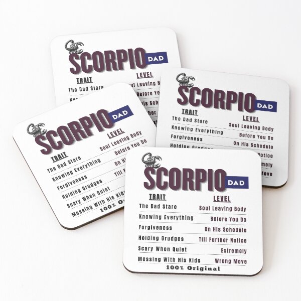 Item preview, Scorpio Dad Traits - Humorous Zodiac Father's Day Gift designed and sold by ZenWealthDesign.