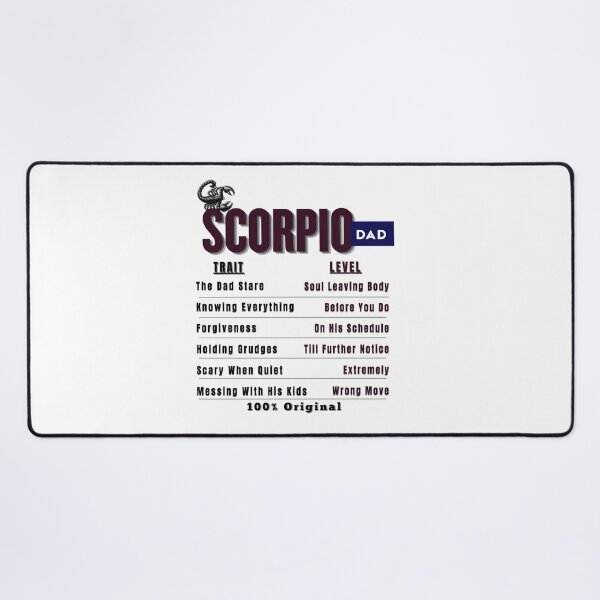 Item preview, Scorpio Dad Traits - Humorous Zodiac Father's Day Gift designed and sold by ZenWealthDesign.