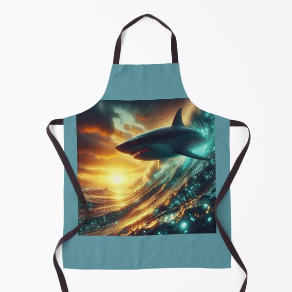 Item preview, Shark Riding Evening Bioluminescence Wave designed and sold by CarolM.