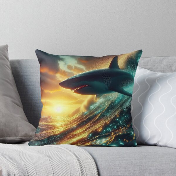 Item preview, Shark Riding Evening Bioluminescence Wave designed and sold by CarolM.