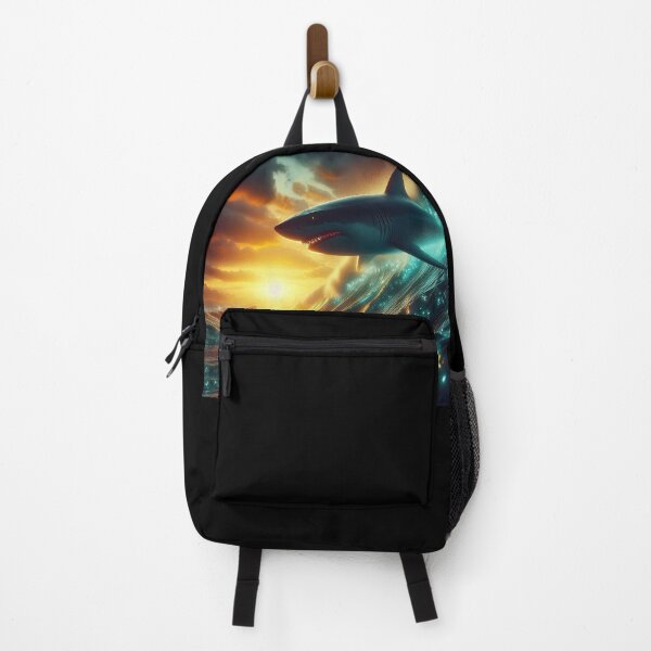 Item preview, Shark Riding Evening Bioluminescence Wave designed and sold by CarolM.