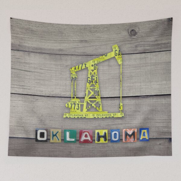 Item preview, Oklahoma License Plate Oil Rig designed and sold by Elisabeth Lucas.