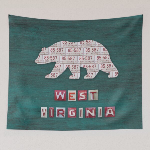 Item preview, West Virginia License Plate Bear designed and sold by Elisabeth Lucas.