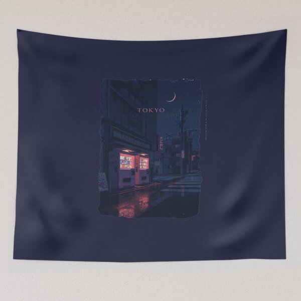 Item preview, Tokyo Dreamscape Lofi Anime Street Night Vending Machine Aesthetic designed and sold by ConfuseLab Alt.