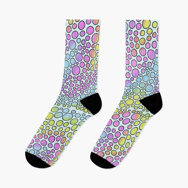 Item preview, Pastel Bubble Dot Pattern — Colorful Circle Art in Pink Blue Yellow Purple on White designed and sold by RareSquareBearArts.