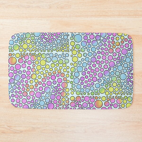 Item preview, Pastel Bubble Dot Pattern — Colorful Circle Art in Pink Blue Yellow Purple on White designed and sold by RareSquareBearArts.