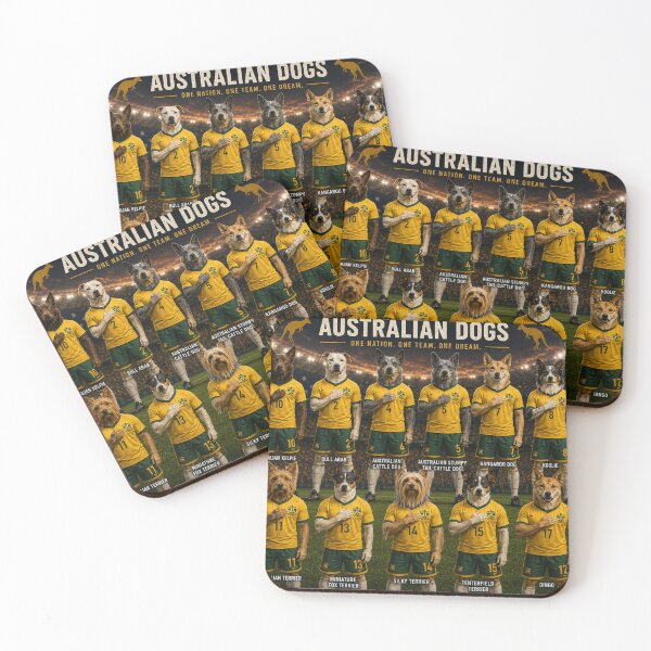 Item preview, Australian Dogs World Cup 2026 | Soccer Team Fan Art Poster designed and sold by WhatASunShine.