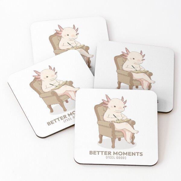 Item preview, Cozy Axolotl Journaling Vintage Aesthetic Illustration designed and sold by Cozy Vintage Animal.