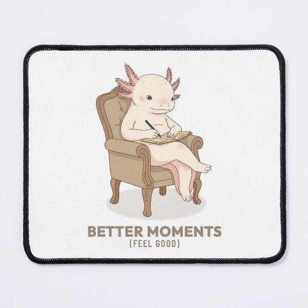 Item preview, Cozy Axolotl Journaling Vintage Aesthetic Illustration designed and sold by Cozy Vintage Animal.