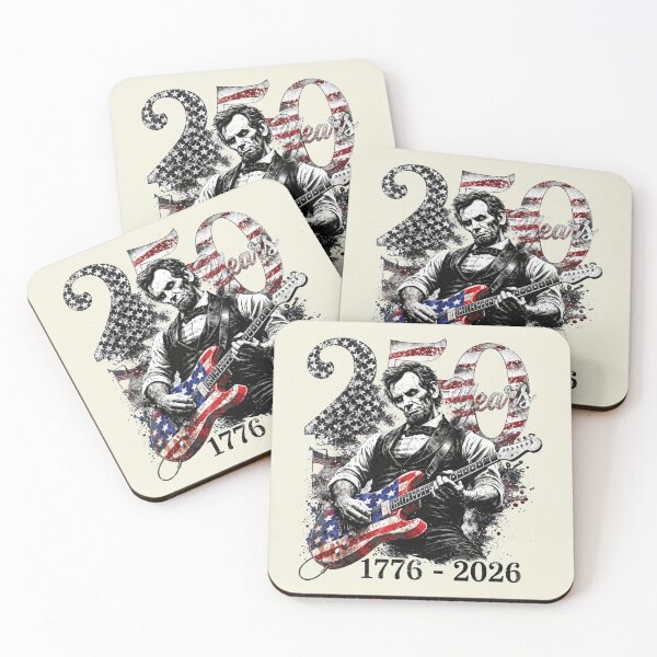 Item preview, Abraham Lincoln Playing Guitar 4th July 250th Anniversary designed and sold by Schroedingerska.
