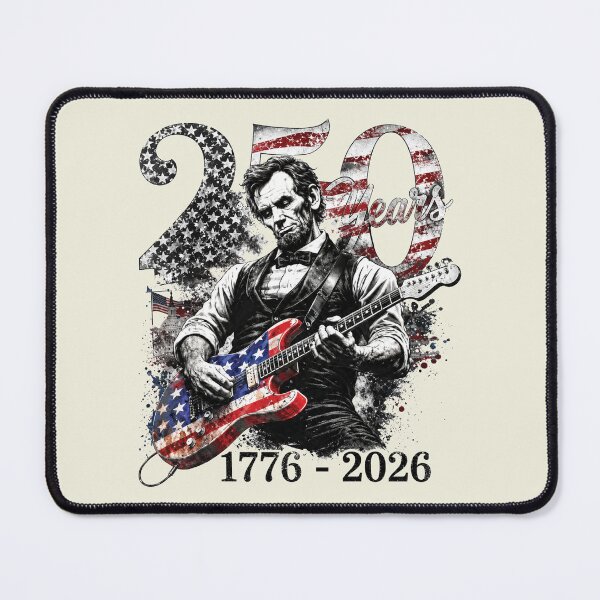 Item preview, Abraham Lincoln Playing Guitar 4th July 250th Anniversary designed and sold by Schroedingerska.