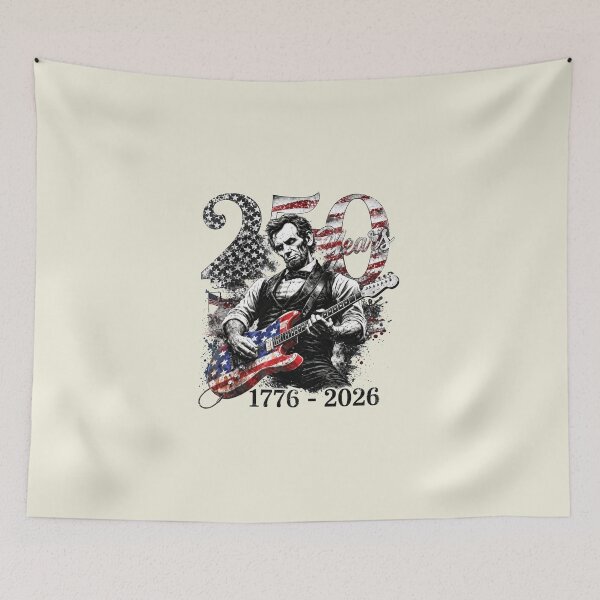 Item preview, Abraham Lincoln Playing Guitar 4th July 250th Anniversary designed and sold by Schroedingerska.
