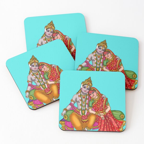 Item preview, Lord Vitthal & Rukmini Artwork | Sacred Hindu Devotional Digital Art designed and sold by Harshit_Digital_Arts.