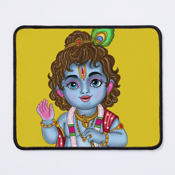Item preview, Lord Krishna Artwork | Divine Hindu God Digital Painting Illustration designed and sold by Harshit_Digital_Arts.