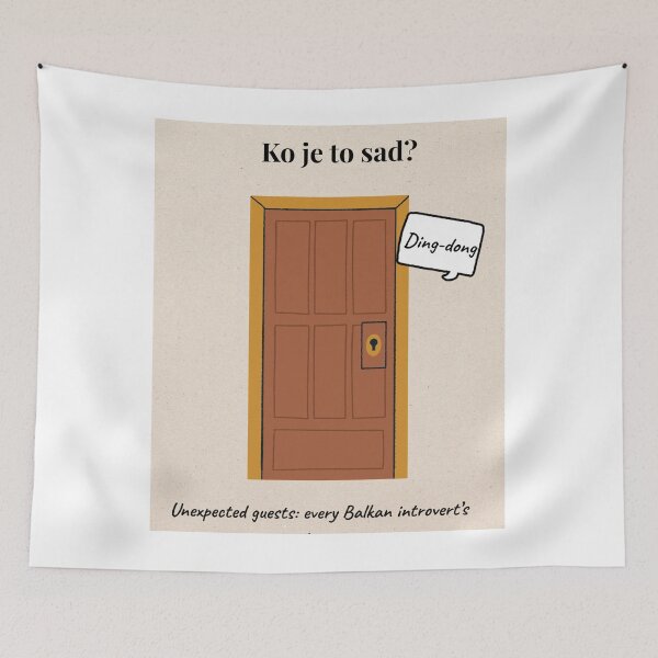 Item preview, “Ko je to sad?” Balkan Introvert Poster designed and sold by Mastalina99.