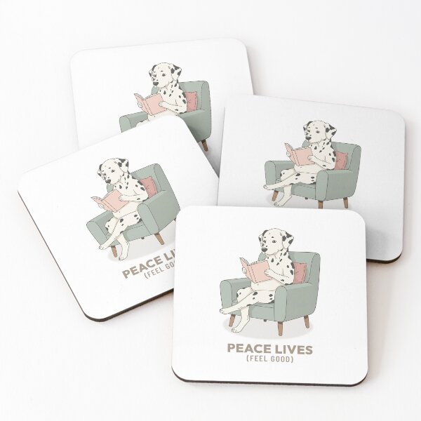 Item preview, Vintage Dalmatian Dog Reading Retro Illustration Art designed and sold by Cozy Vintage Animal.
