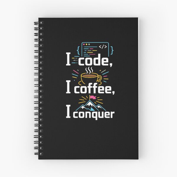 Item preview, I code, I coffee, I conquer designed and sold by FreshPixelArt.