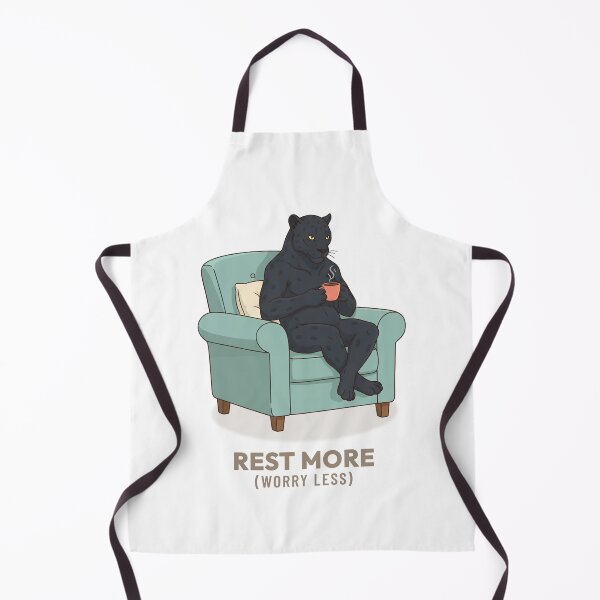 Item preview, Cozy Black Panther Drinking Coffee Vintage Aesthetic designed and sold by Cozy Vintage Animal.
