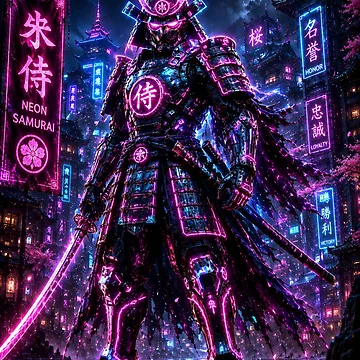 Artwork thumbnail, Neon Samurai by RiteshCenter 