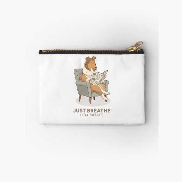 Item preview, Cozy Collie Dog Reading Newspaper Vintage Illustration designed and sold by Cozy Vintage Animal.