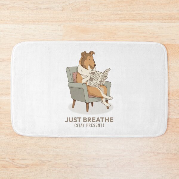 Item preview, Cozy Collie Dog Reading Newspaper Vintage Illustration designed and sold by COZY VINTAGE animal.