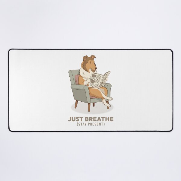 Item preview, Cozy Collie Dog Reading Newspaper Vintage Illustration designed and sold by Cozy Vintage Animal.