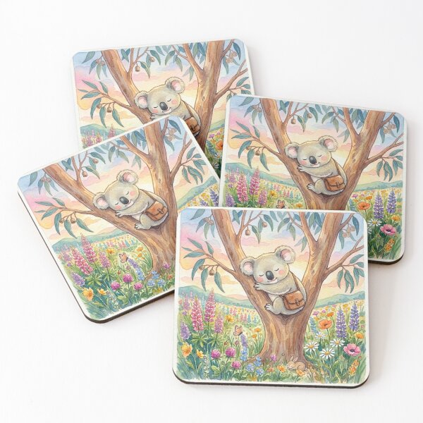 Item preview, Cute Sleeping Koala in Spring Meadow designed and sold by 0606PM.
