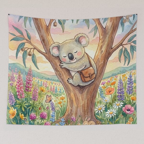 Item preview, Cute Sleeping Koala in Spring Meadow designed and sold by 0606PM.