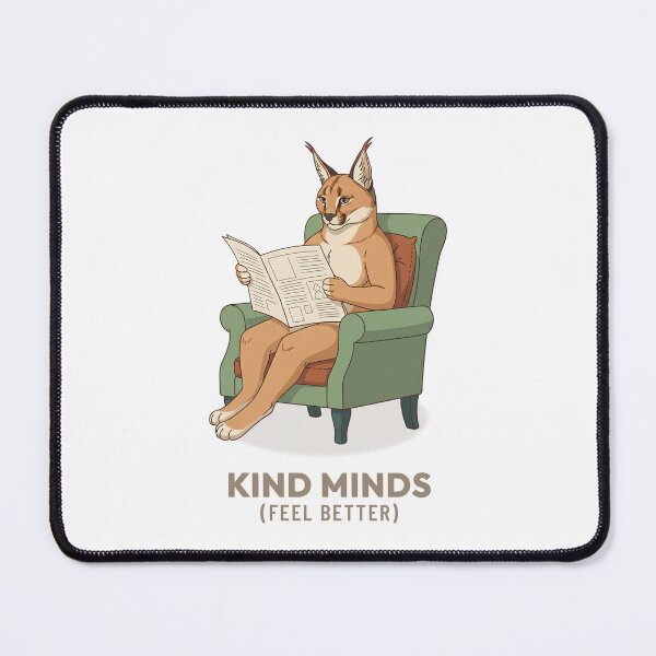 Item preview, Vintage Caracal Cat Reading Newspaper Retro Illustration designed and sold by Cozy Vintage Animal.