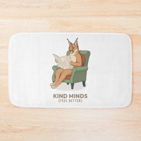 Item preview, Vintage Caracal Cat Reading Newspaper Retro Illustration designed and sold by Cozy Vintage Animal.