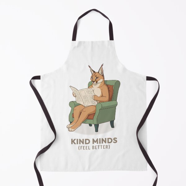 Item preview, Vintage Caracal Cat Reading Newspaper Retro Illustration designed and sold by Cozy Vintage Animal.