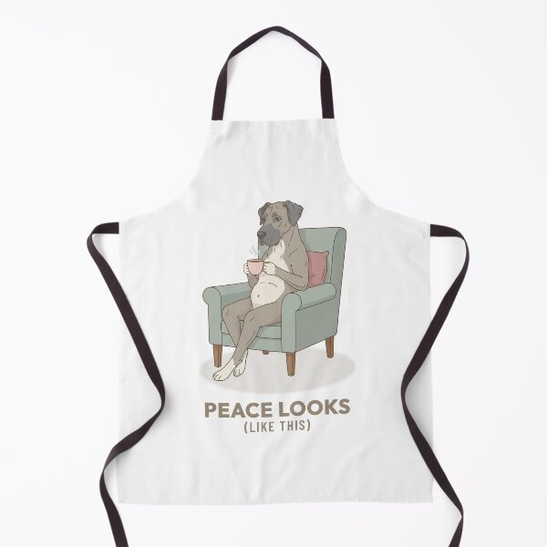 Item preview, Slow Living Great Dane Drinking Coffee Vintage Art designed and sold by Cozy Vintage Animal.