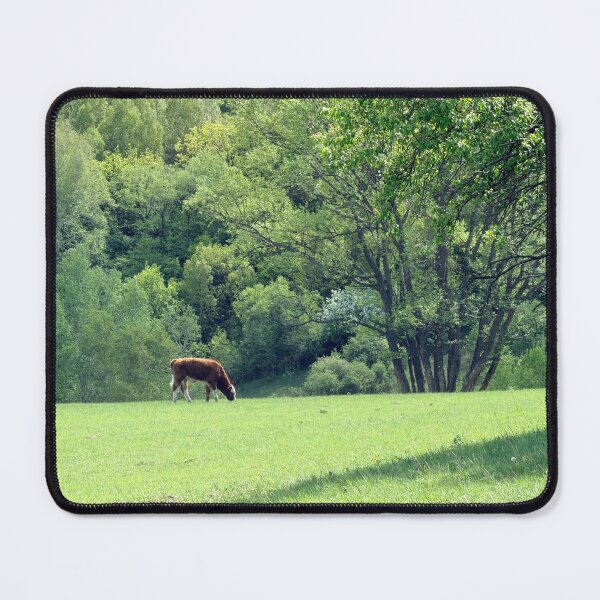 Item preview, Lone Grazer in Summer Hills - Pastoral Landscape Print designed and sold by NightlarkS.