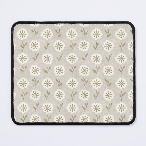 Item preview, Abstract retro flowers in taupe olive designed and sold by Caroline Rausch.