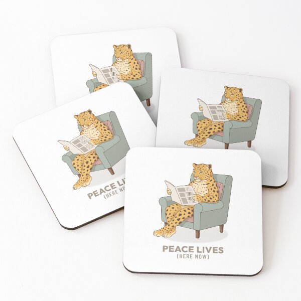 Item preview, Retro Leopard Reading Newspaper Vintage Aesthetic Art designed and sold by Cozy Vintage Animal.