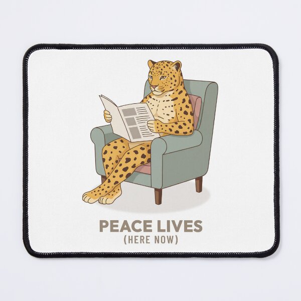 Item preview, Retro Leopard Reading Newspaper Vintage Aesthetic Art designed and sold by Cozy Vintage Animal.