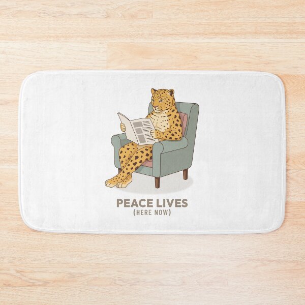 Item preview, Retro Leopard Reading Newspaper Vintage Aesthetic Art designed and sold by Cozy Vintage Animal.
