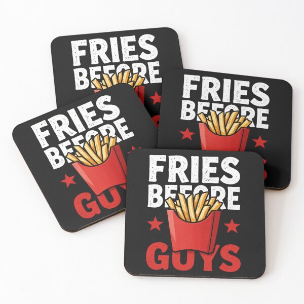 Item preview, "Fries Before Guys" t-shirt with fun french fries graphic. designed and sold by myfunnyshirt.