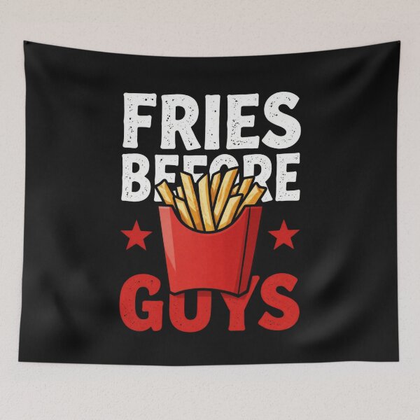 Item preview, "Fries Before Guys" t-shirt with fun french fries graphic. designed and sold by myfunnyshirt.