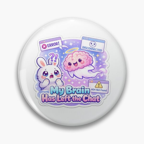 Item preview, Confused Bunny Sticker Kawaii Brain Fog Meme Aesthetic for Students & Burnout Humor designed and sold by CutePrintCorner.