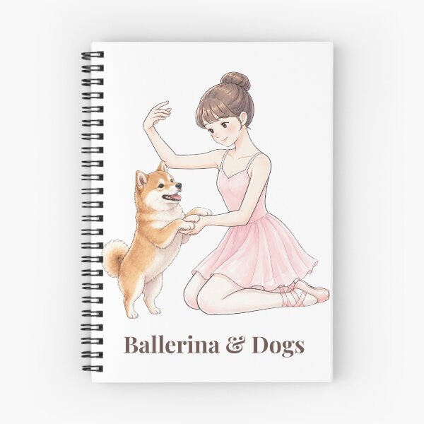 Artikelvorschau, Ballerina & Hunde — Ballerina mit Shiba Inu / Japanischer Hund Illustration entworfen und verkauft von ballerinadogs.