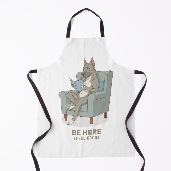 Item preview, Vintage Great Dane Dog Reading Book Retro Art designed and sold by Cozy Vintage Animal.