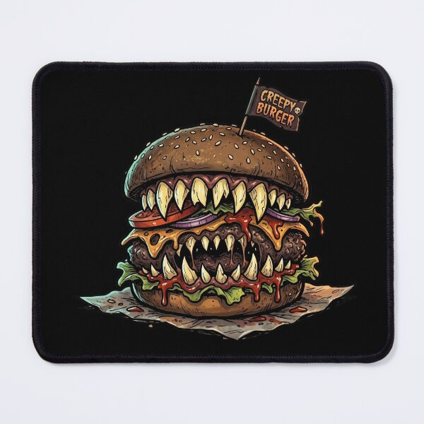 Item preview, Creepy Burger — Terrifying Cartoon-Style Hamburger designed and sold by David Mateo ArtWorks.