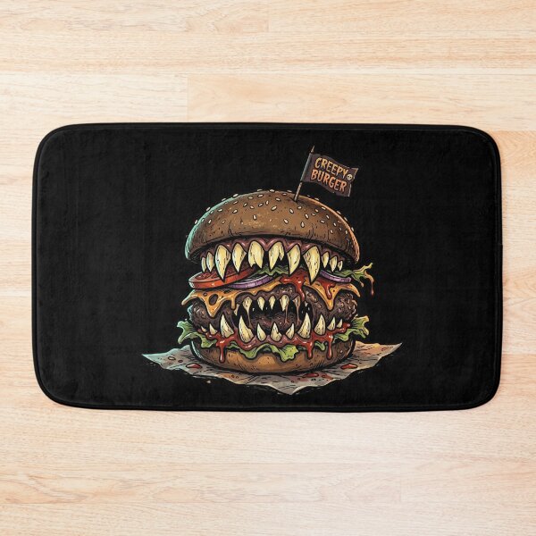 Item preview, Creepy Burger — Terrifying Cartoon-Style Hamburger designed and sold by David Mateo ArtWorks.