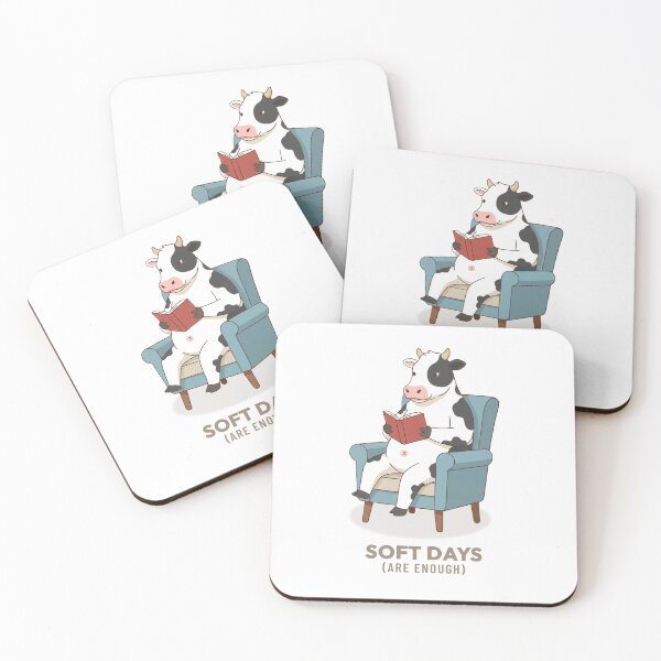 Item preview, Cozy Cow Reading Book Retro Vintage Illustration designed and sold by COZY VINTAGE animal.