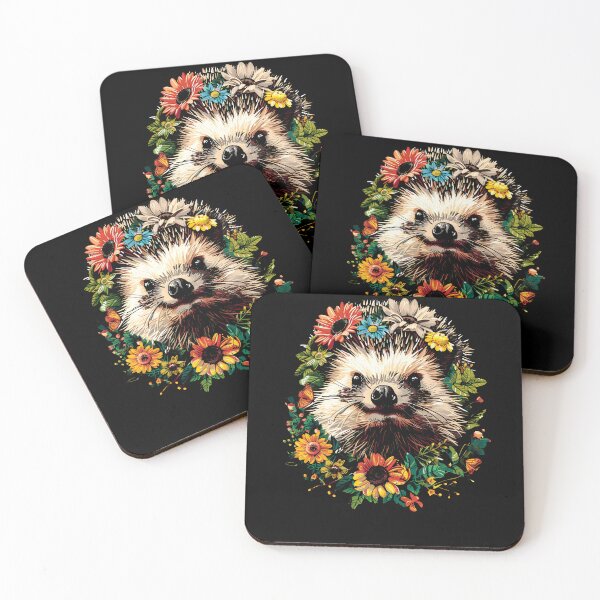 Item preview, Funny Hedgehog Floral Colorful Boys Girls Kids designed and sold by rafaeltto.