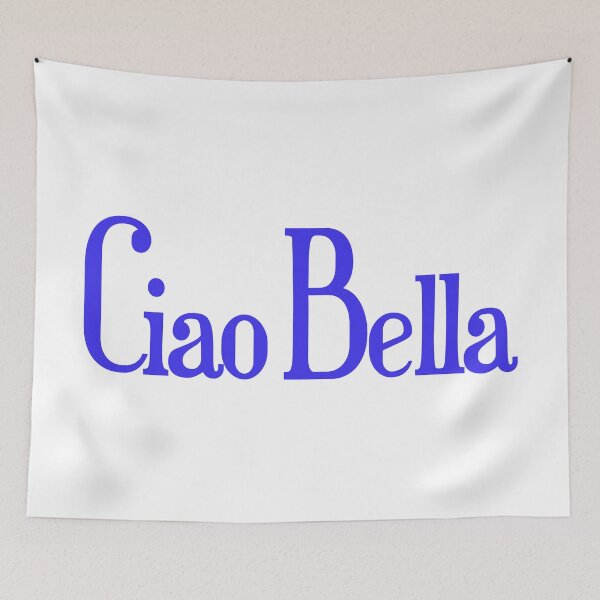 Item preview, Ciao Bella – Italian Lover Minimal Blue Design designed and sold by EmeraldeaArt.