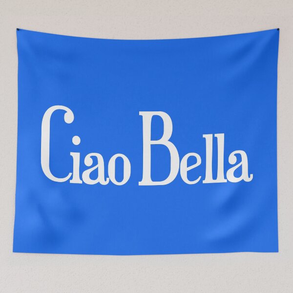 Item preview, Ciao Bella – Italian Lover Minimal white Quote Design designed and sold by EmeraldeaArt.
